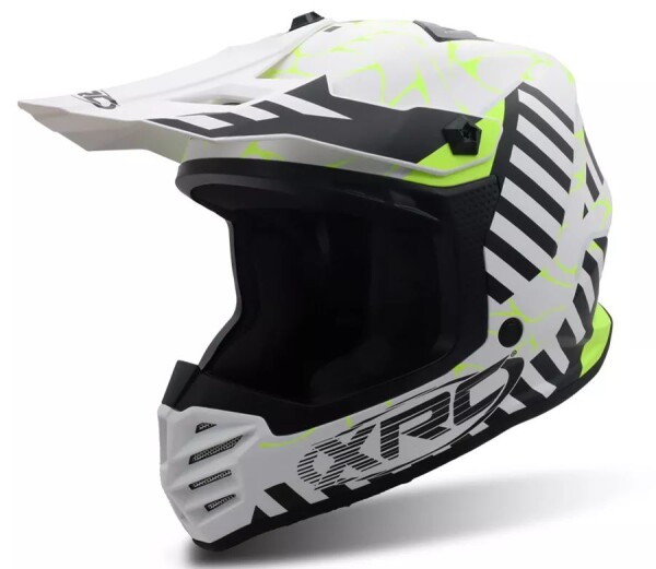 MX helma Xrc Jasper Youth 2.0 black/white/fluo - Yxl / bílá