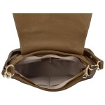 Stylová dámská kožená crossbody kabelka Dawn, khaki