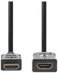 NEDIS HDMI prodlužovací kabel černá / Kabel / HDMI 1.4 / 4K 60Hz / zlacené konektory / 1m (CVGL34096BK10)
