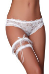 Elegantní podvazek Garter set white - LivCo CORSETTI FASHION bílá Univerzální