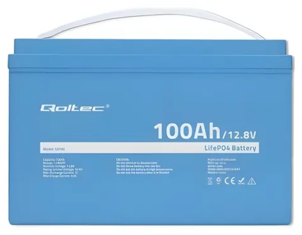 Qoltec Akumulátor LiFePO4 / Akumulátor / 12,8V / 100Ah / 1280Wh / BMS (53705)
