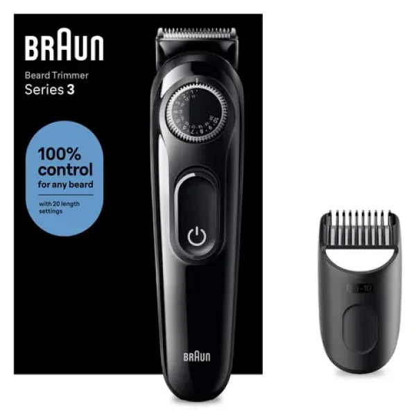 Braun Series 3 BT3400 černá / Holicí strojek / Pánský / Otočné ovládání / 50 min provoz (BT3400)