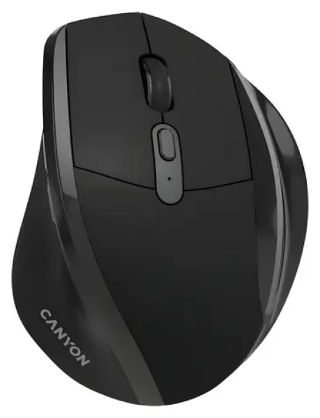 Canyon OnClick 17 černá / Bezdrátová optická myš / ergonomická / 1600 DPI / 6 tlačítek (CNE-CMSW17B)