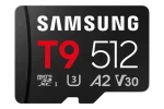 Samsung T9 černá / Paměťová karta microSDXC / 512 GB + SD adaptér / UHS-I U3 / Class 10, V30, A2 / čtení: 200 MB/s (MB-MH512T/WW)