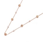 Ocelový náhrdelník se zirkony Sabrina Gold - strom života, Zlatá 40 cm + 5 cm (prodloužení)