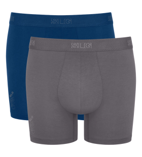 Pánské boxerky SLG Base Short C2P - UNKNOWN - sv. šedé-tyrkys V001 - SLOGGI MULTIPLE COLOURS 1 XL