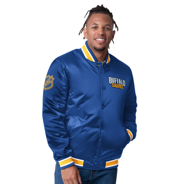 Starter Pánská bunda Buffalo Sabres NHL Closer Reversible Varsity Satin Jacket Velikost: M