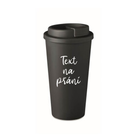 TEXT NA PŘÁNÍ - černý termohrnek 475 ml