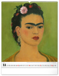 Nástěnný kalendář 2027 Notique Frida Kahlo, 48 x 56 cm