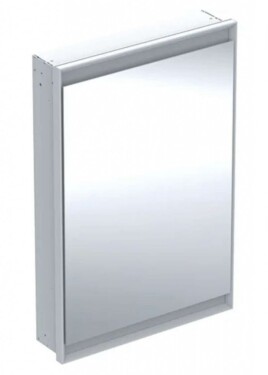 GEBERIT - ONE Zrcadlová skříňka s LED osvětlením, 60x90x15 cm, panty vpravo, vestavná, hliník 505.801.00.1