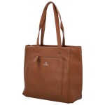 Módní dámská koženková kabelka na rameno Lamia, hnědá