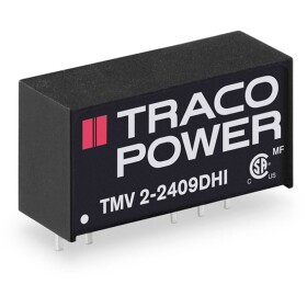 TracoPower TMV 2-1509SHI DC/DC měnič napětí do DPS 15 V/DC 9 V/DC 222 mA 1 W Počet výstupů: 1 x Obsah 10 ks