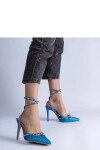 Dámské lodičky na jehlové podpatku H2810 Světle modrá třpyt - BELLAMICA Shoes světle modrá 38