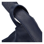 Prostorná dámská kožená kabelka Becky modrá