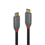 Lindy Anthra Line USB-C - USB-C 1m černá / Kabel USB / USB 3.1 Gen 2 / 10 Gbit/s / PD 100W (36901)
