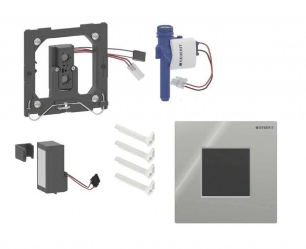 GEBERIT - Elektronické ovládání splachování pisoárů typ 01, bateriové napájení, Bluetooth, chrom 116.094.21.1