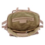 Prostorný dámský kožený batoh Jean, starorůžová