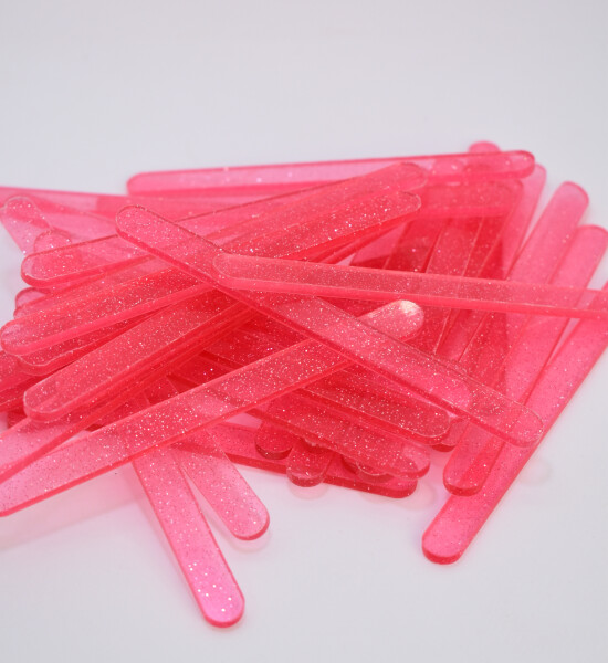 Cake star Akrylatové tyčky na nanuk růžová perleť délka 11,5cm (10ks)