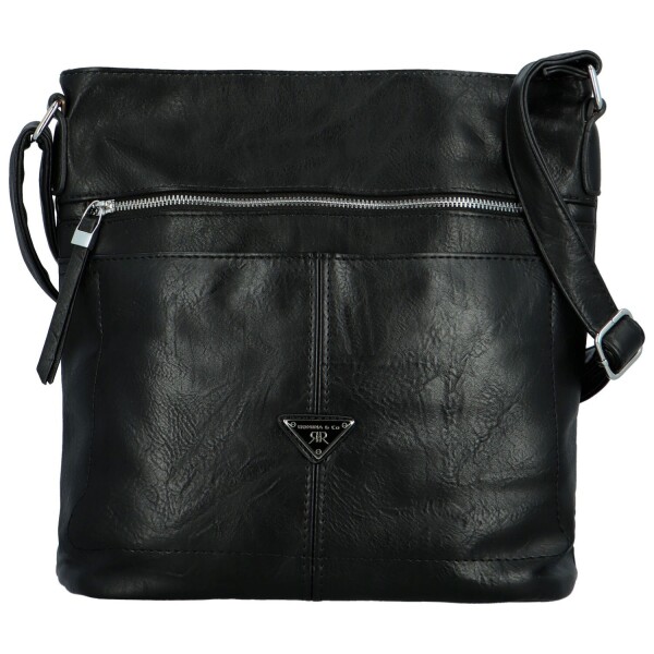 Trendy dámská koženková crossbody kabelka Skyler, černá