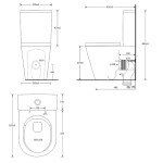 Mereo WC kombi, vario odpad, kapotované, Smart Flush RIMLESS, keramické, vč. sedátka VSD91T2