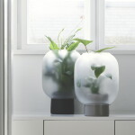 GEJST Designový obal na květináč Nebl Big Grey, šedá barva, sklo, keramika