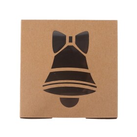 Cake star Vánoční krabička- "zvoneček" 10x10x6,3cm