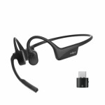 Shokz OpenComm2 černá / Bluetooth sluchátka / před uši s mikrofonem / IP55 / 7 Generace Bone Conduction / USB-C (C110-AC-BK-EN)