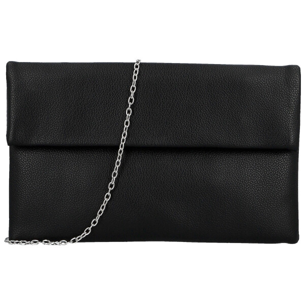 Módní dámská koženková plesová kabelka Trifa, černá