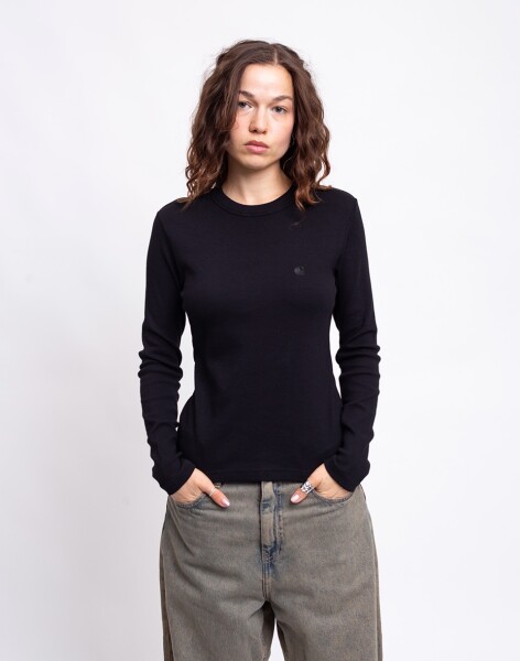 Tričko Carhartt WIP W' L/S Philipa T-Shirt Black