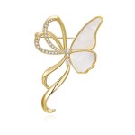 Brož ve tvaru motýla s perleťovými křídly Michell, Zlatá