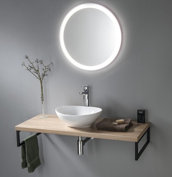 AQUALINE - VEGA deska pod umyvadlo 52x45cm, dub platin VG755