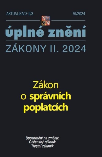 Aktualizace II/3 Zákon správních poplatcích