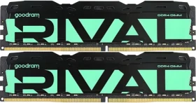 GOODRAM RIVAL Radiant Green / Operační paměť / 16 GB (2x8 GB) / DDR4 / 3200 MHz / CL16 / DIMM (GGRGD4-32L16SA/16GDC)