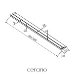 CERANO - Polička/držák na ručníky pro sprchovou zástěnu Walk-In - 8-10 mm - chrom - 30 až 160 CER-440147