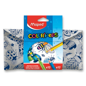 Maped Pouzdro k vymalování + 12 fixů Life + 12 pastelek