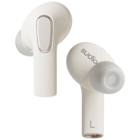 Sudio E3 In Ear Headset Bluetooth® stereo bílá Potlačení hluku headset, Nabíjecí pouzdro, dotykové ovládání