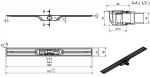 I-Drain - Linear 54 Nerezový sprchový žlab PRO SS Linear, délka 90 cm, s hydroizolací IP4M09001X1