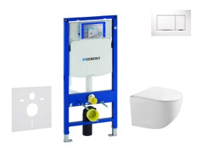 GEBERIT - Duofix Set předstěnové instalace, klozetu Gaia a sedátka softclose, tlačítko Sigma30, bílá/chrom SANI11CA3119