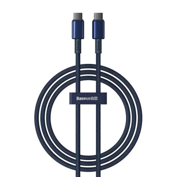 Baseus Tungsten Gold Kabel USB-C na USB-C 1m modrá / 2x USB-C (M) / 100W (P10319800321-03)