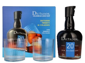 Dictador 20y 40% 0,7 l (dárkové balení 2 sklenice)