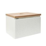 Koupelnová skříňka pod umyvadlo Naturel Savona 78x43x44,8 cm bílá lesk, deska dub halifax SAVONA80BIDDH SAVONA80BIDDH