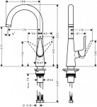 HANSGROHE - Talis M51 Dřezová baterie, chrom 72814000