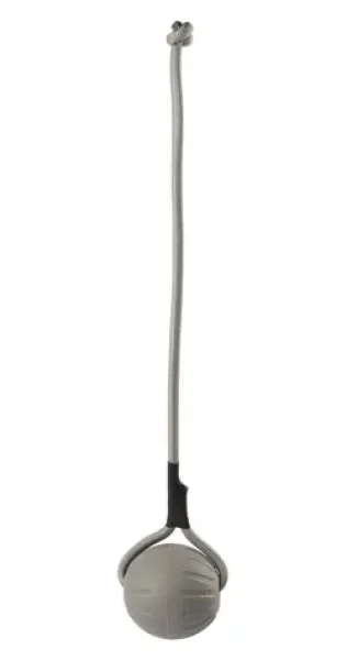 Huhubamboo Míček na šňůře šedý M / Hračka pro psy / Plave / EVA (355862)