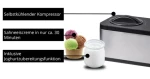 Unold EVA 48826 nerez/černá / Zmrzlinovač a jogurtovač / kompresor / 120 W / 1,5 l / 30 min / LED displej (48826)