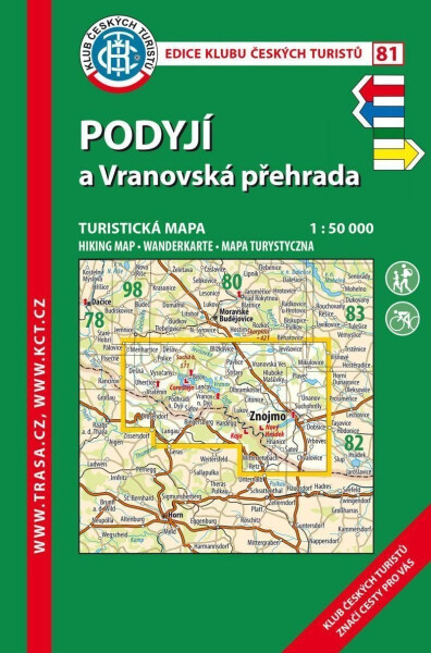 KČT 81 Podyjí, Vranovská přehrada 1:50 000/ vydání 2023