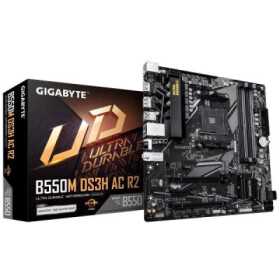 GIGABYTE MB Sc AM4 B550M DS3H AC R2, AMD B550, 4xDDR5, DP, HDMI, mATX EDF_1706304
