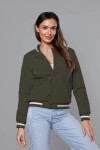 Dámská bunda typu bomber v army barvě (16M9070-136) odstíny zelené XXL (44)