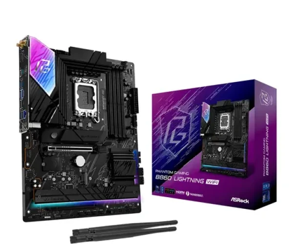 ASRock B860 Lightning WiFi / B860 / LGA 1851 / 4x DDR5 / PCIEx 16 / 2.5GLAN / Wi-Fi / ATX (90-MXBR2-A0UAYZ)