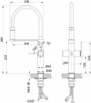 INVENA - Dřezová baterie s filtrem PERISA chrom / černá BZ-51-F08-V