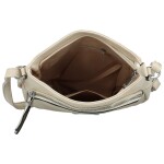 Trendová dámská koženková crossbody Edina, krémová
